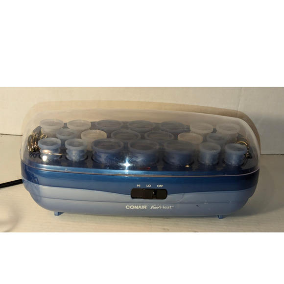 Vintage Conair Fast Heat Plastic Hot Air Rollers Curlers Model HS21 20 Pc Clips - Picture 1 of 6